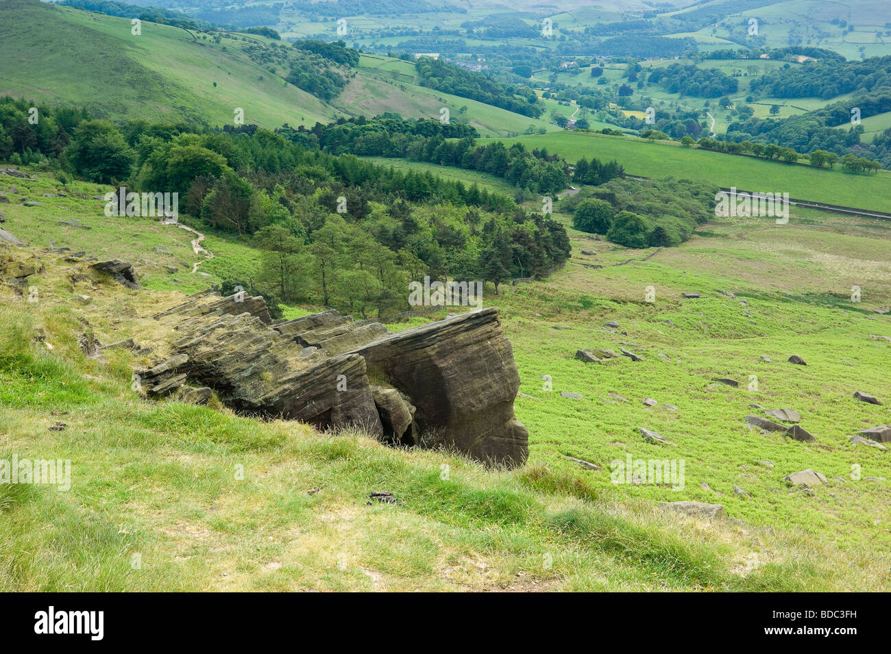 Stanage Edge im Peak District National Park Derbyshire England Stockfoto