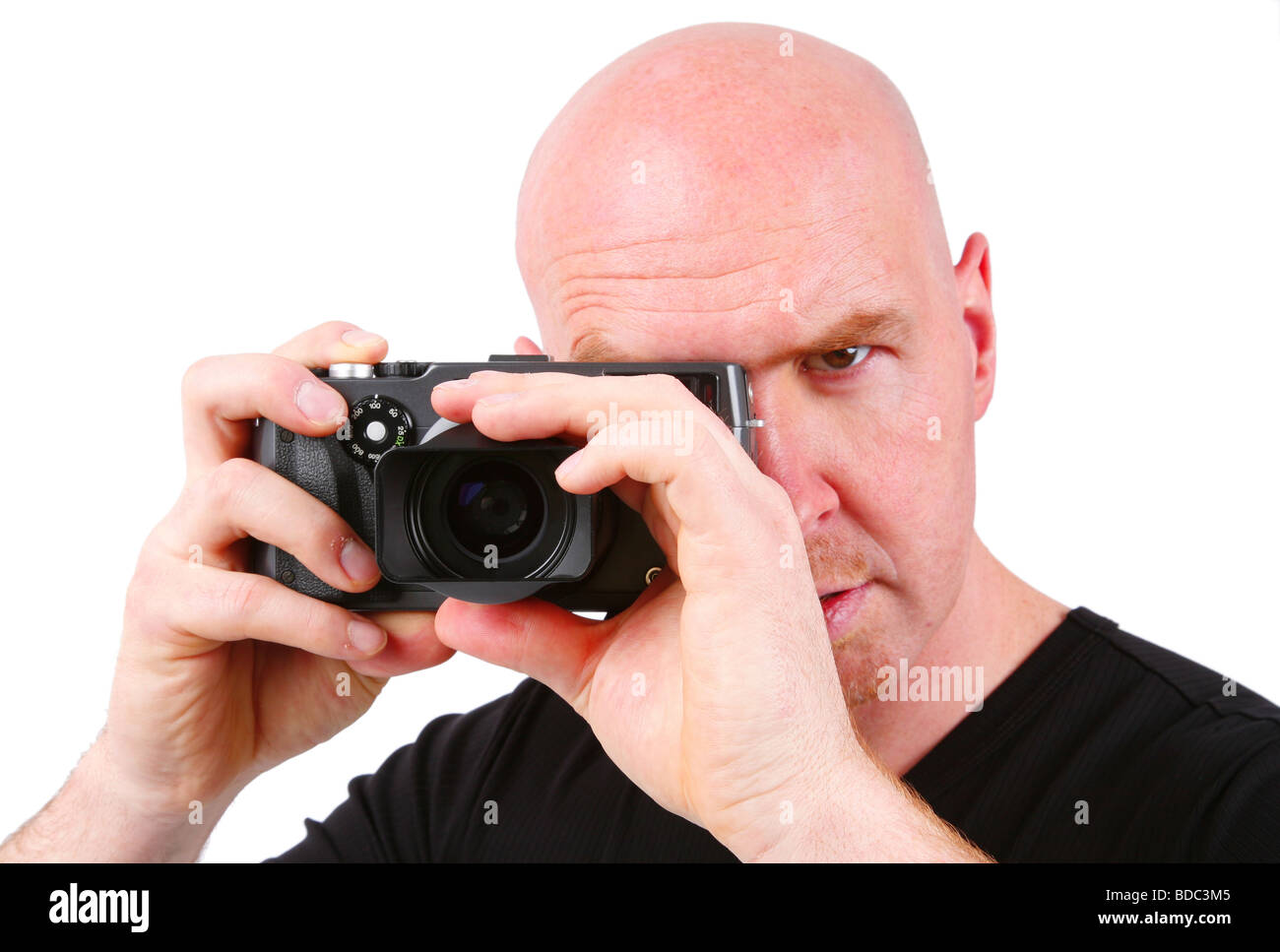 Mann mit Kamera Stockfoto