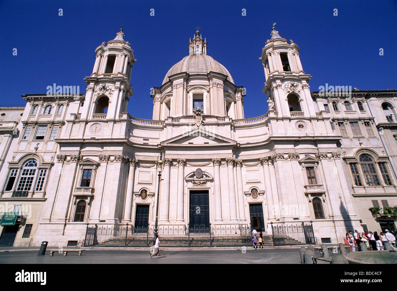 Italien, Rom, Piazza Navona, Kirche Sant'Agnese in Agone (Borromini) Stockfoto