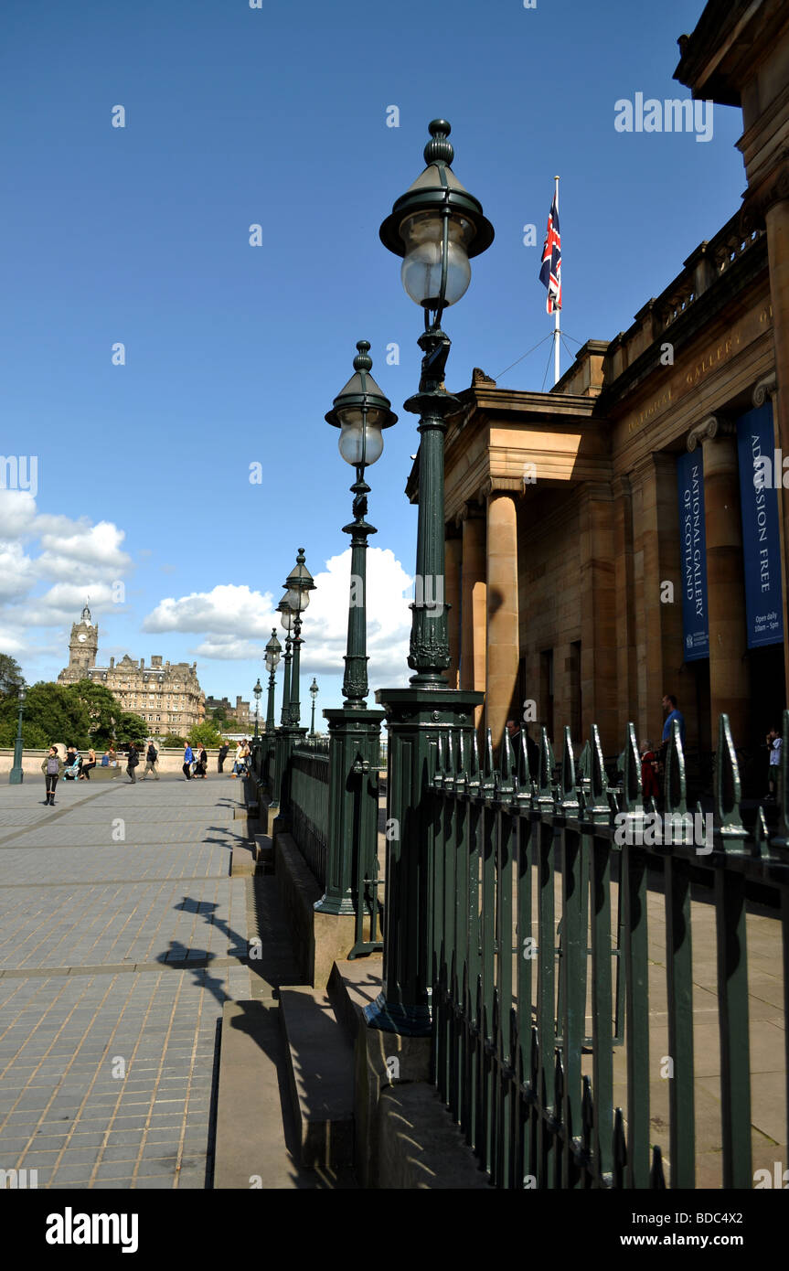 Zentralschottland Galerie Geländer Juli 2009 Edinburgh Sommer schottische Prinzessin Straße royal Mile Stadt Stockfoto