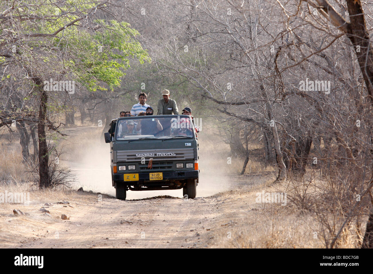 Touristischen Kantor in Ranthambhore Tiger Reserve Rajasthan Indien Stockfoto