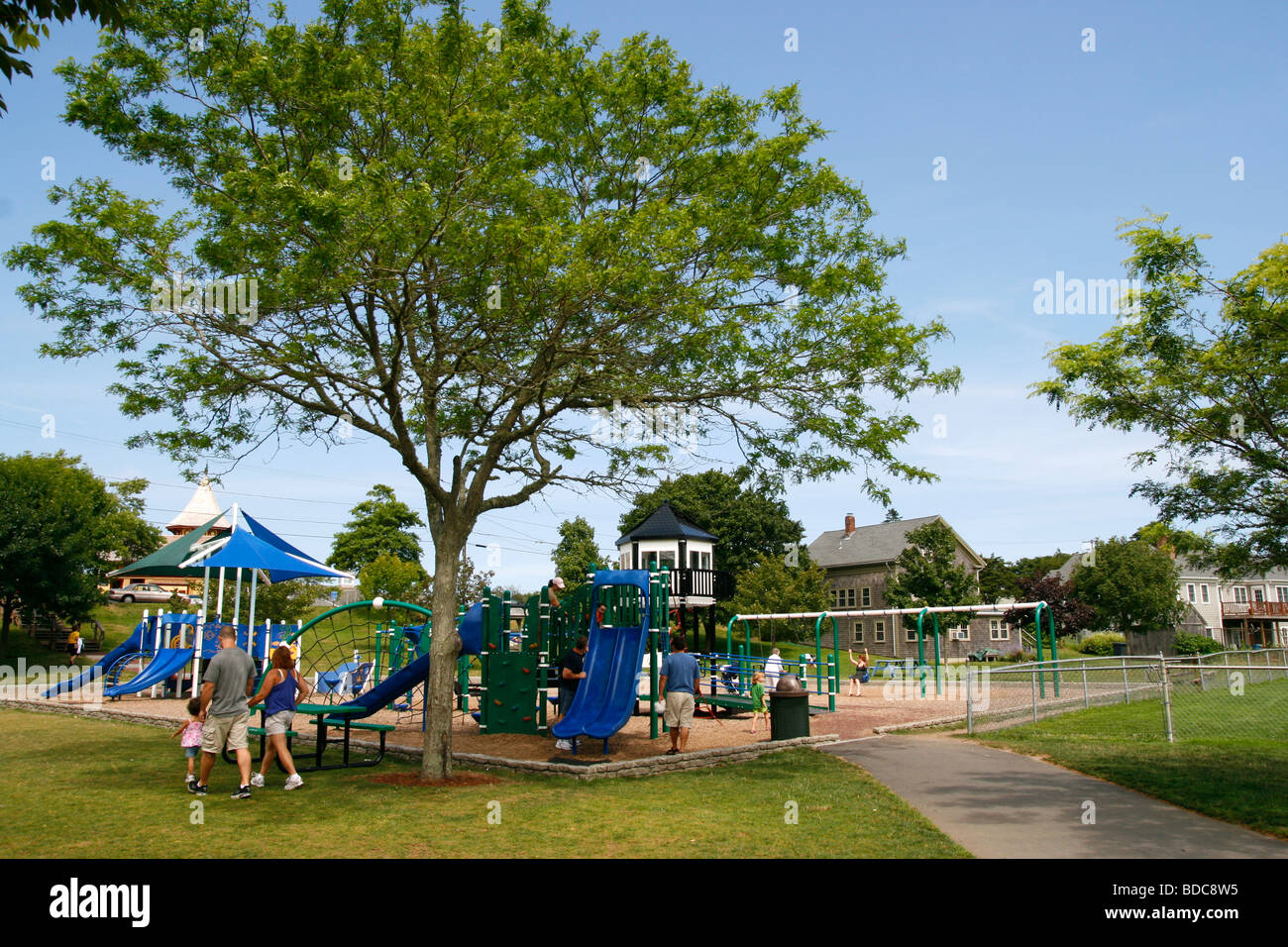 Gemeinde-Spielplatz in der Stadt von Chatham, Massachusetts. Stockfoto