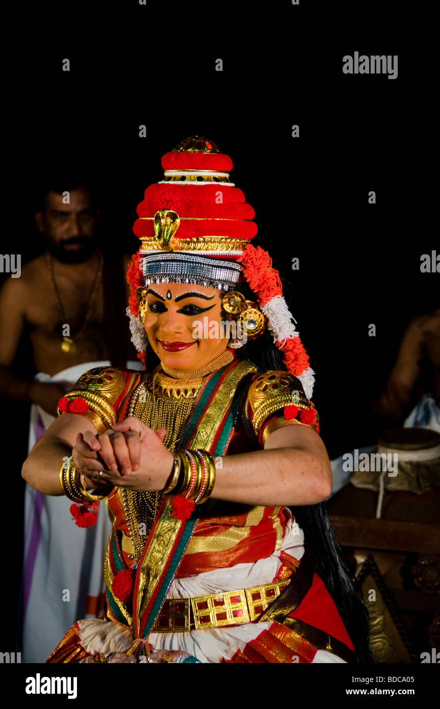 Nangyar Koothu - Solo-Performance, klassischen Tanz Drama von Kerala Stockfoto