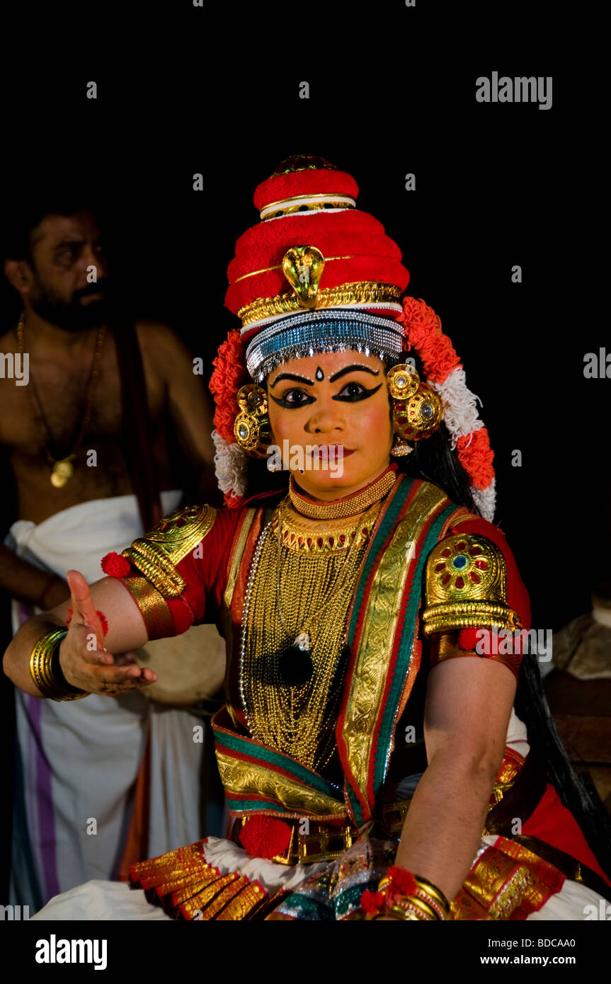 Nangyar Koothu - Solo-Performance, klassischen Tanz Drama von Kerala Stockfoto