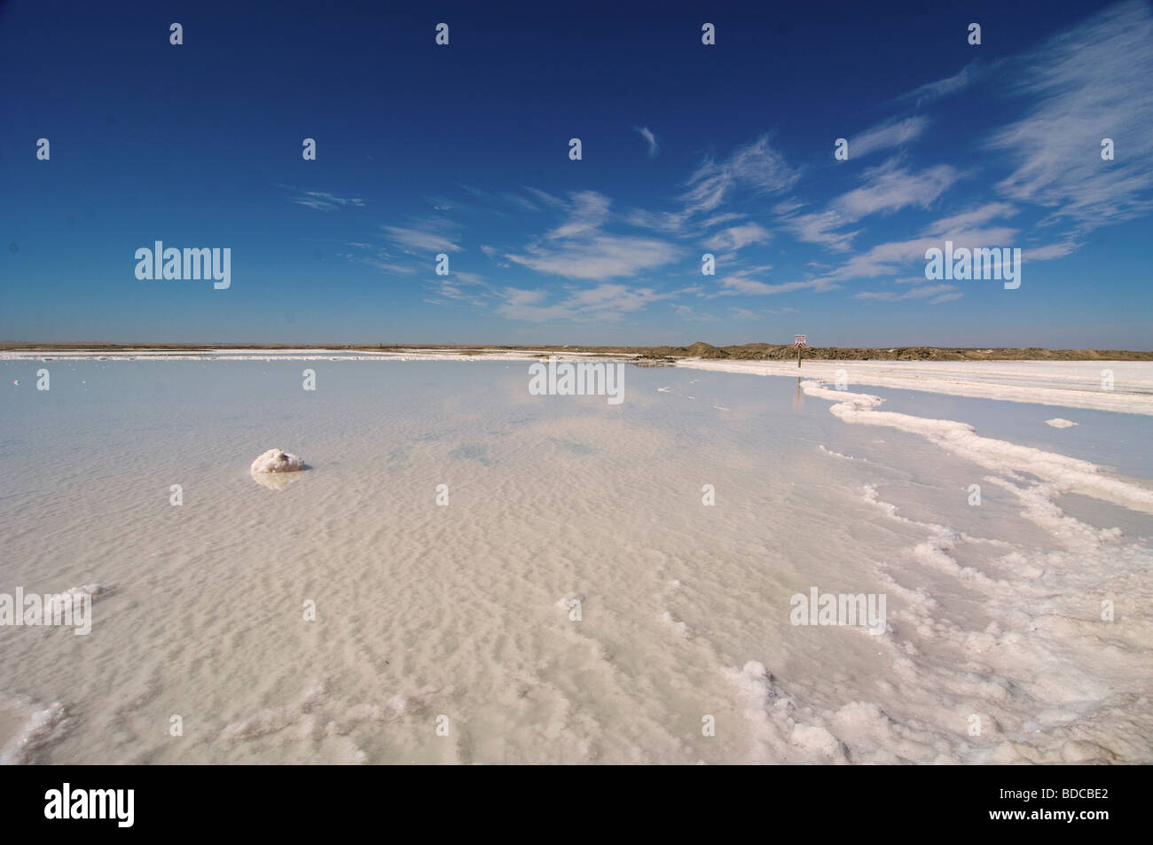 Salinen außerhalb von Swakopmund in Namibia Stockfoto