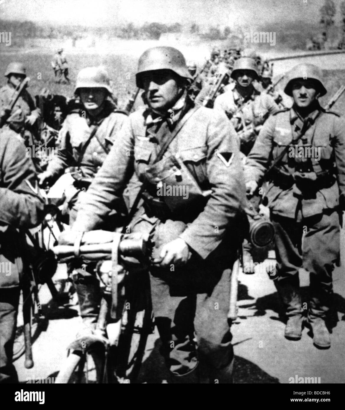Ereignisse, Zweiter Weltkrieg/Zweiter Weltkrieg, deutsche Wehrmacht, Infanterie im marsch, Schlacht um Frankreich, Mai/Juni 1940, Stockfoto