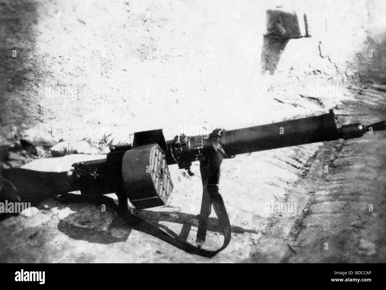 Waffen, Schusswaffe, Maschinengewehre, leichte Maschinenpistole Maxim 08/15 mit Rundgurtbehälter, 1916, Stockfoto