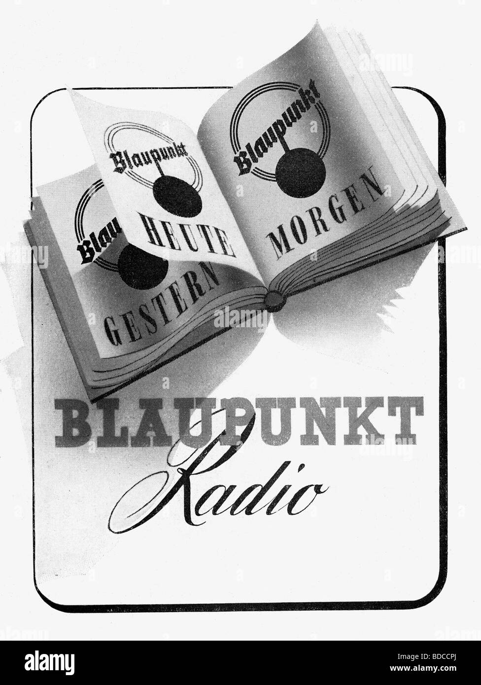 Werbung, Blaupunkt-Radios, Werbung, Deutschland, 1942, Stockfoto