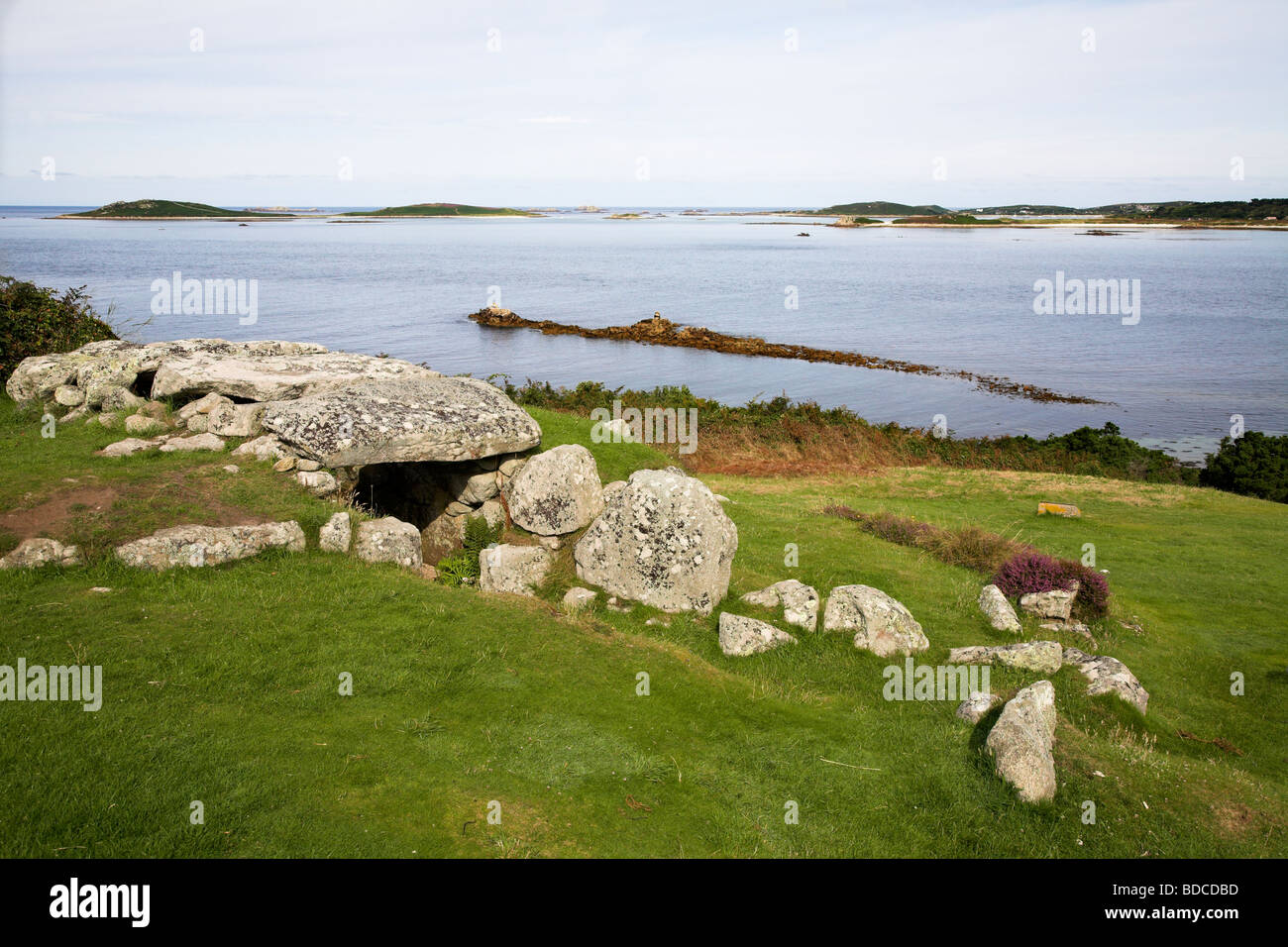 Bant Carn Grabkammer auf der Insel von St. Mary's. Isles Of Scilly. England Stockfoto