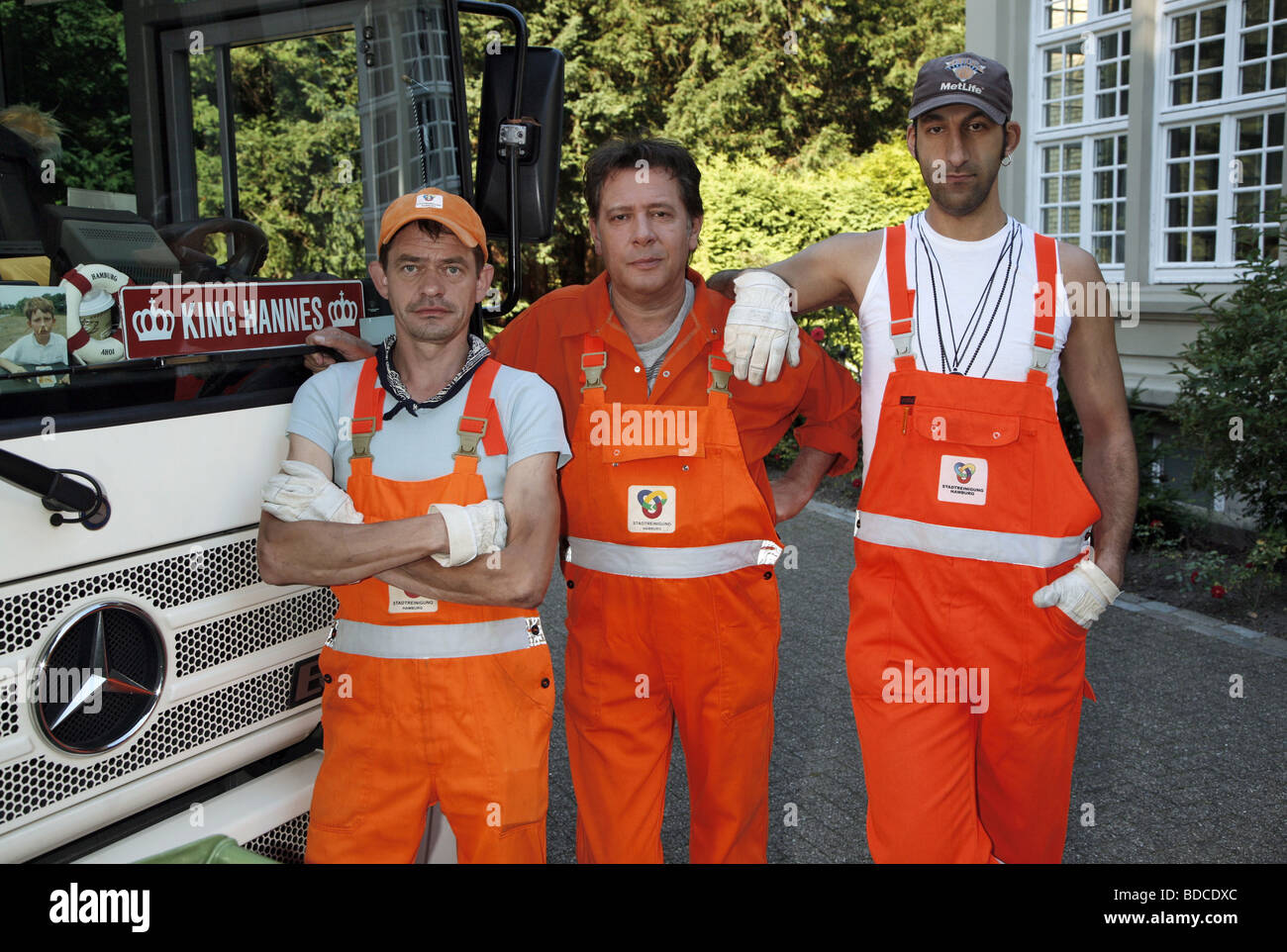 Film, "Hannes der Müllionär", DEU 2008, Director: Stephan Meyer, Szene mit: Henning Belde, Jan Fedder, Badasar Calbiyik, Drittanbietern - Permissions-Neccessary Stockfoto