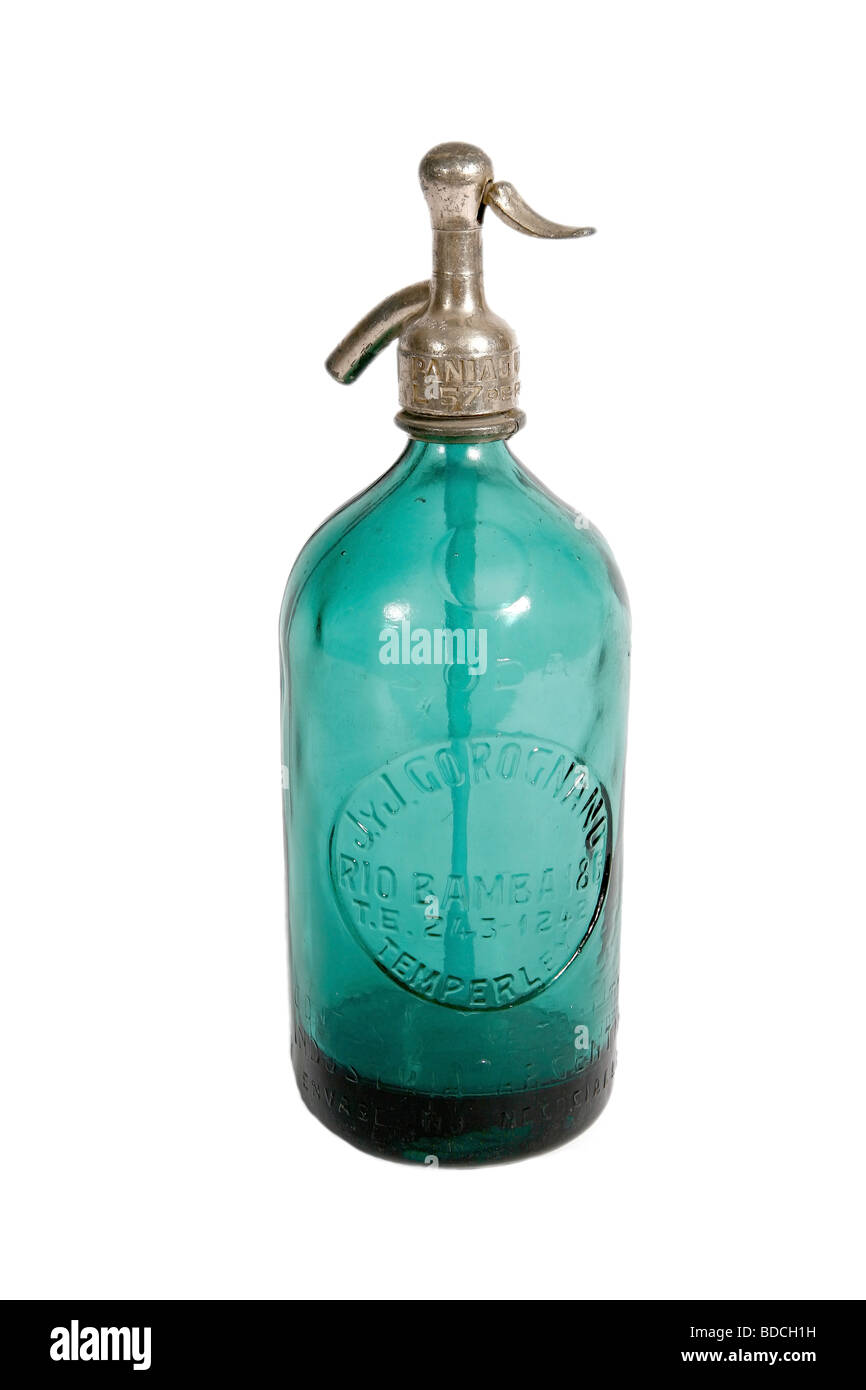 Antikglas Soda oder Selters container Stockfoto