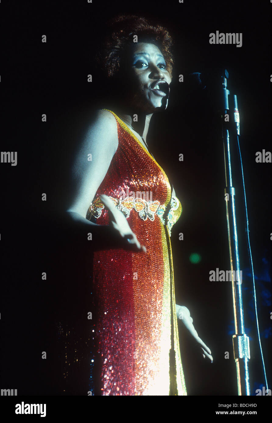 ARETHA FRANKLIN - US-Sängerin über 1972 Stockfoto