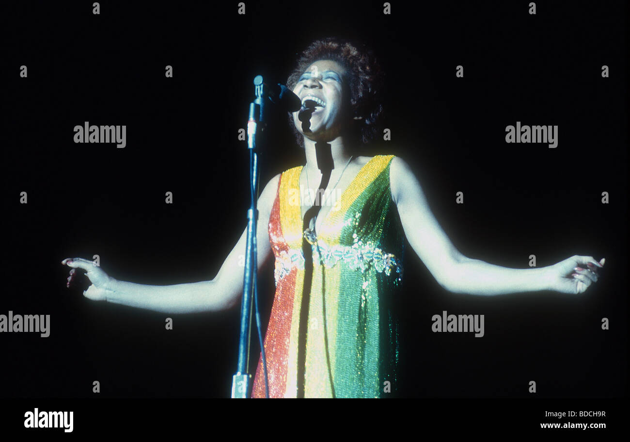 ARETHA FRANKLIN - US-Sängerin über 1972 Stockfoto