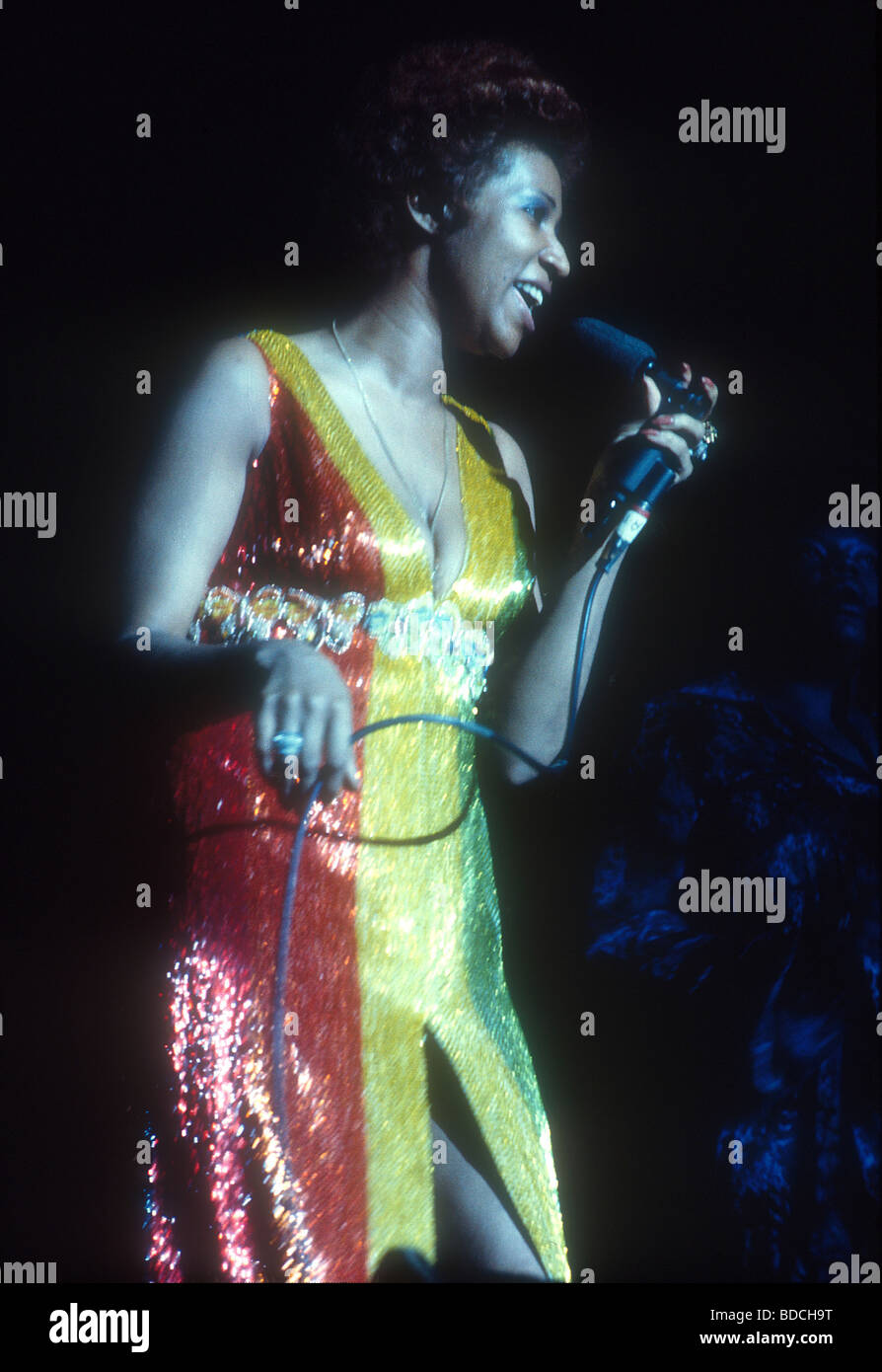 ARETHA FRANKLIN - US-Sängerin über 1972 Stockfoto