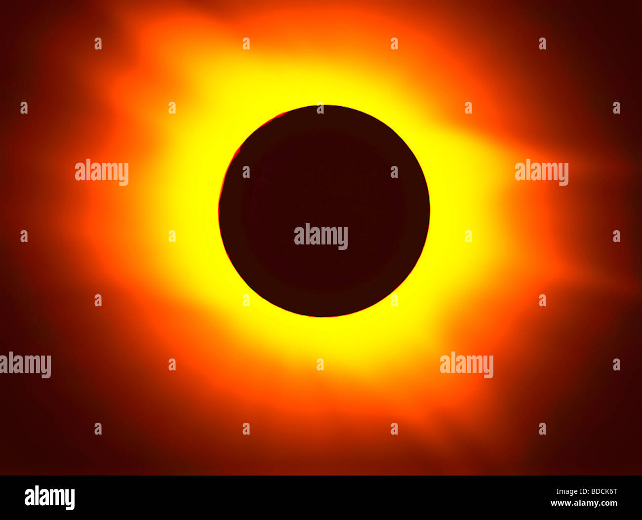 Computer verbessert Eklipse der Sonne durch den Mond Stockfoto