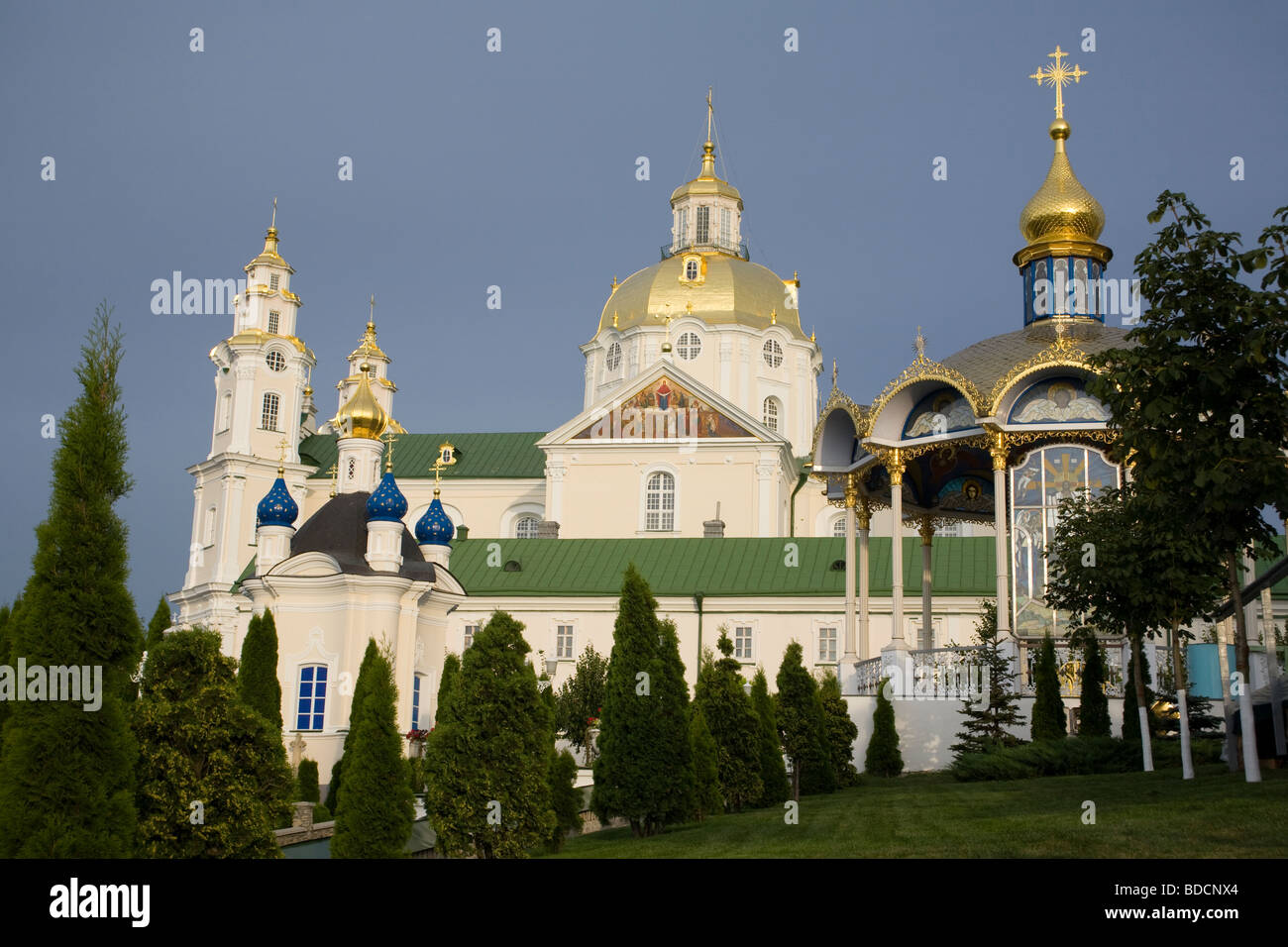 Heilige Dormition Potschajew Lavra, Potschajew, Ternopil Oblast, Ukraine. Stockfoto