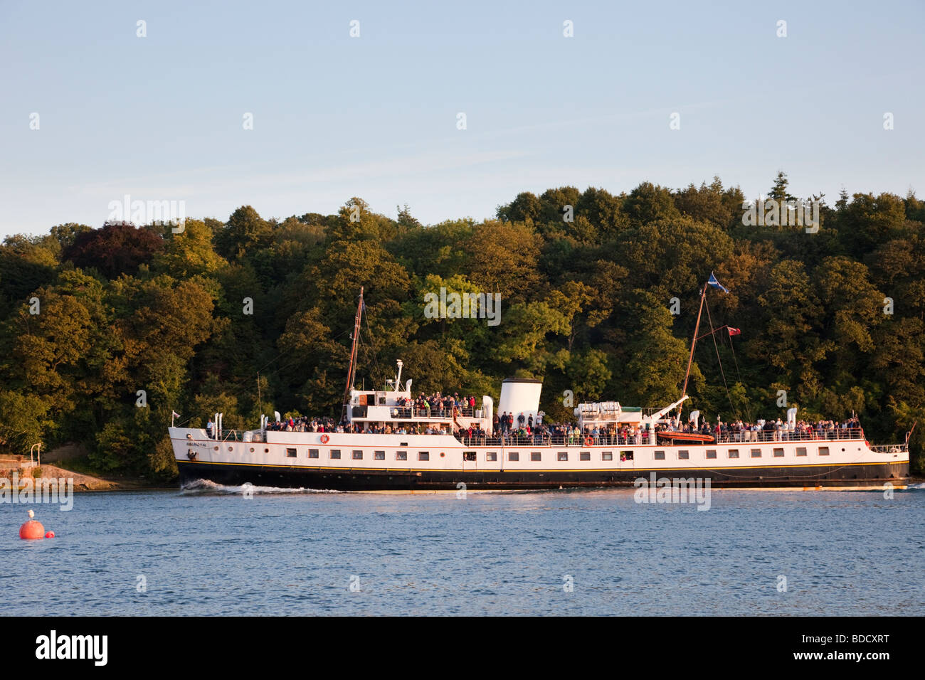 Die Runde Insel Sightseeing cruise in der Menai Straße am Porthaethwy Isle of Anglesey North Wales UK M V Balmoral-Dampfschiff Stockfoto