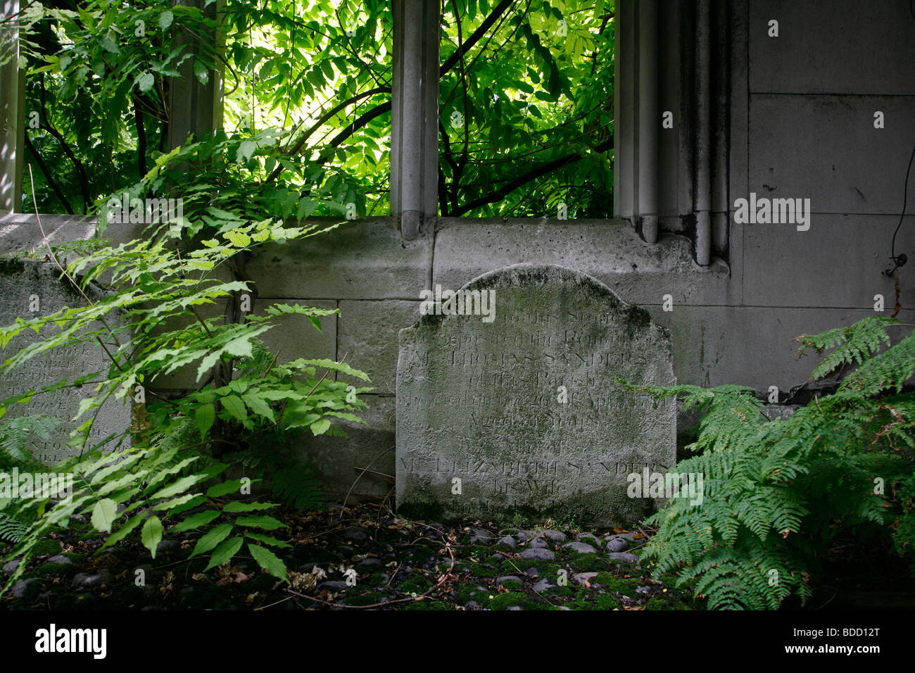 Gärten in den Ruinen von St. Dunstan in der Ost-Kirche, City of London, UK Stockfoto