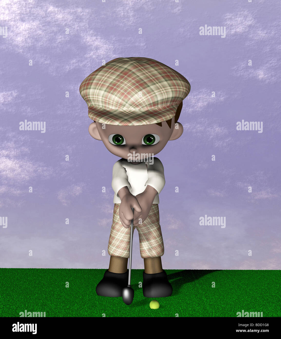 Golfer-cartoon Stockfotografie - Alamy