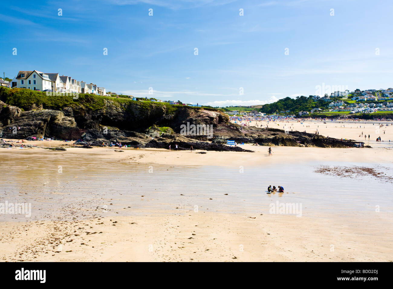 Pentireglaze Haven Beach, neues Polzeath, Cornwall, England, Vereinigtes Königreich Stockfoto