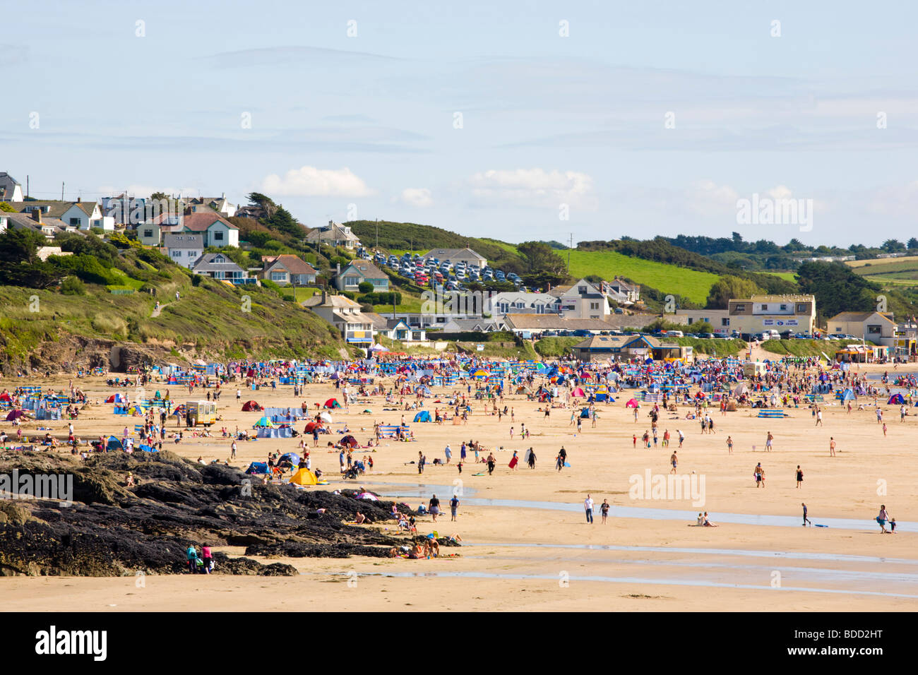 Polzeath Strand, Cornwall, England, UK Stockfoto