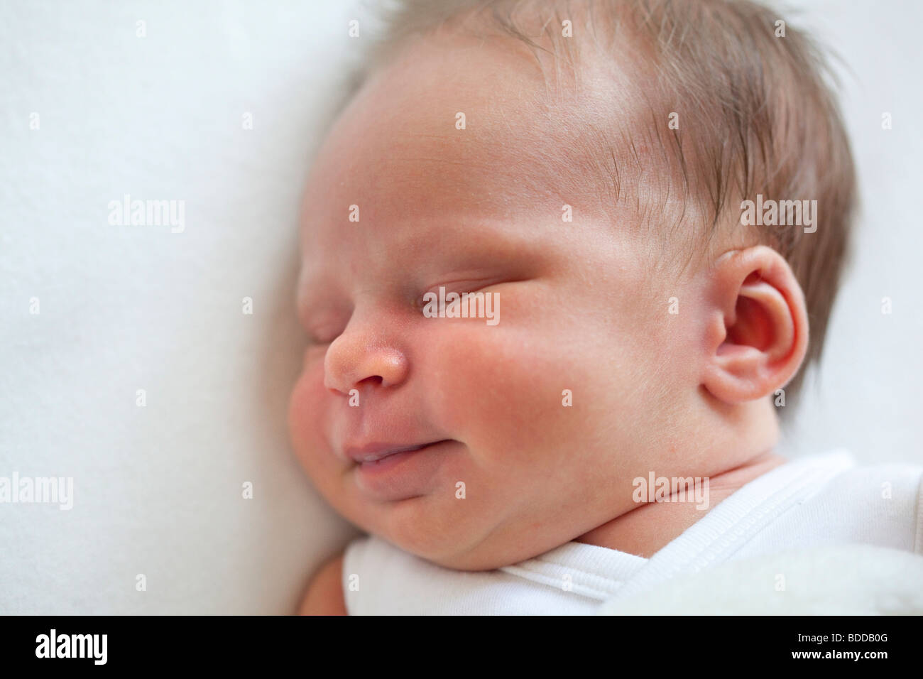 Neugeborene schlafen Stockfoto