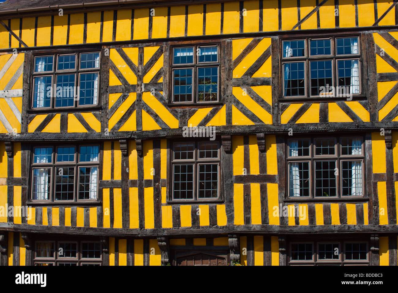 Tudor Gebäude Ludlow Shropshire, England Stockfoto
