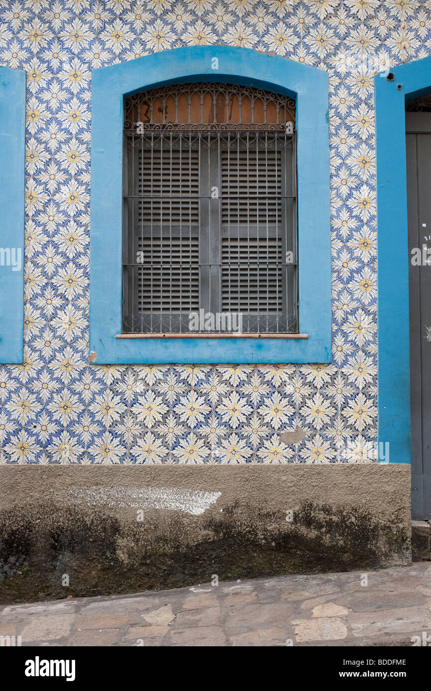 Ansicht eines typischen Hauses in São Luís, Brasilien (Hauptstadt von Maranhão) Stockfoto