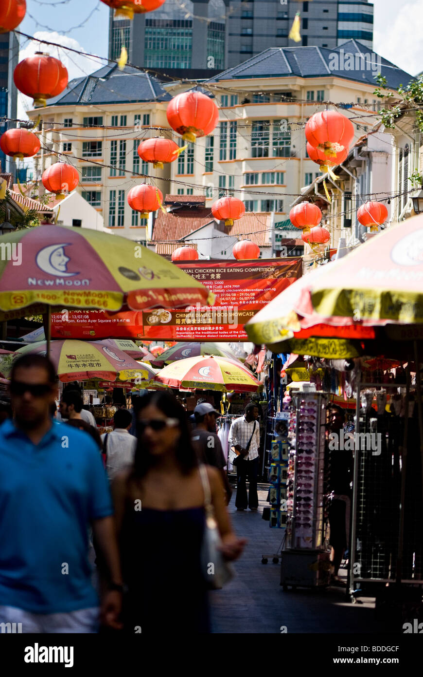 Pagoda Street, Chinatown, Singapur Stockfoto