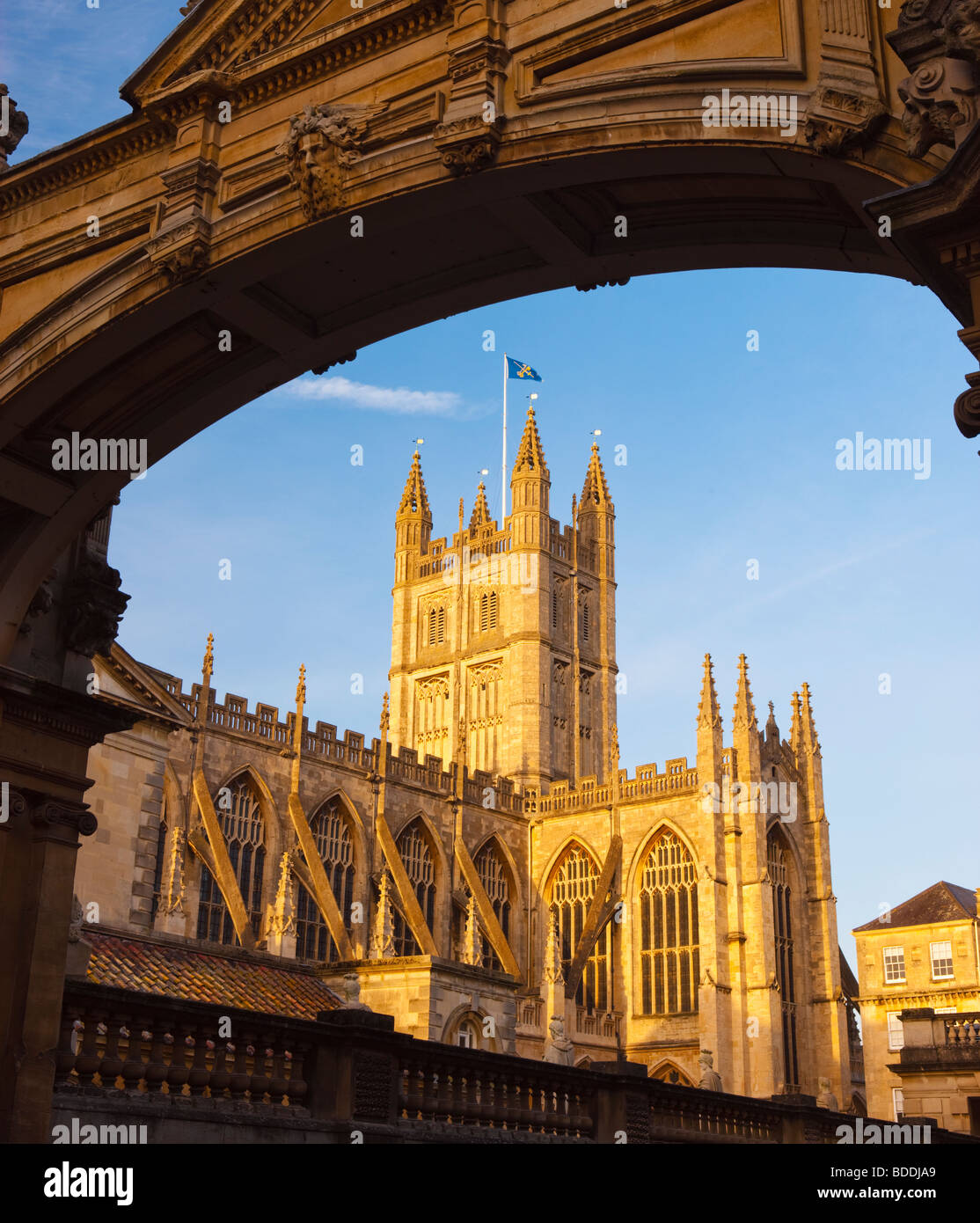 Bath Abbey Bad Avon England Stockfoto