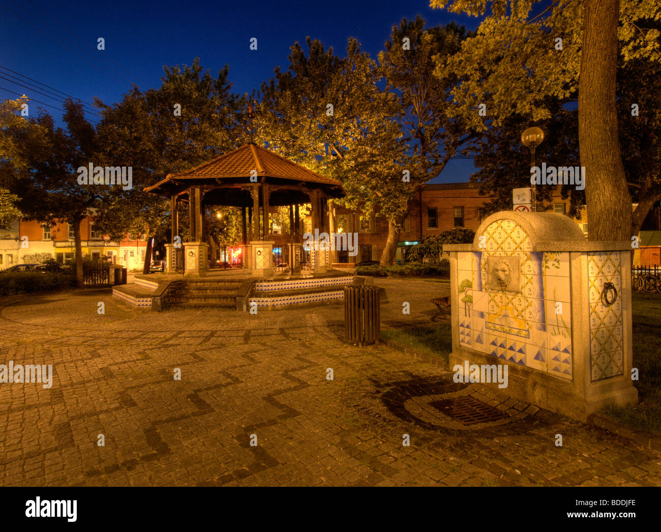 Portugal-Park auf dem Boulevard St-Laurent Plateau Mont-Royal Montreal Stockfoto