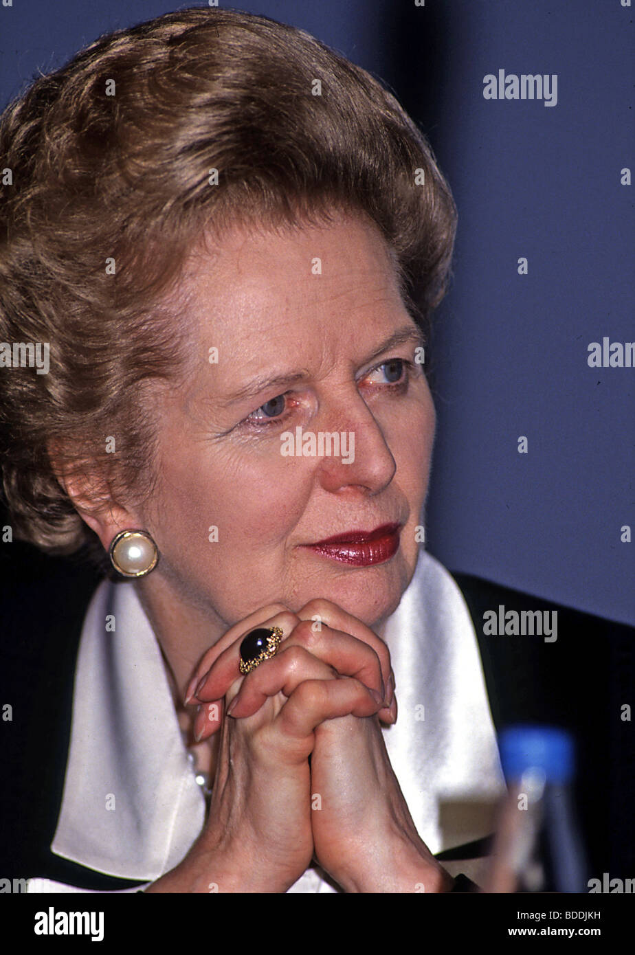 MARGARET THATCHER - englischen konservativen Politiker und Premierminister hier im Jahr 1983 Stockfoto