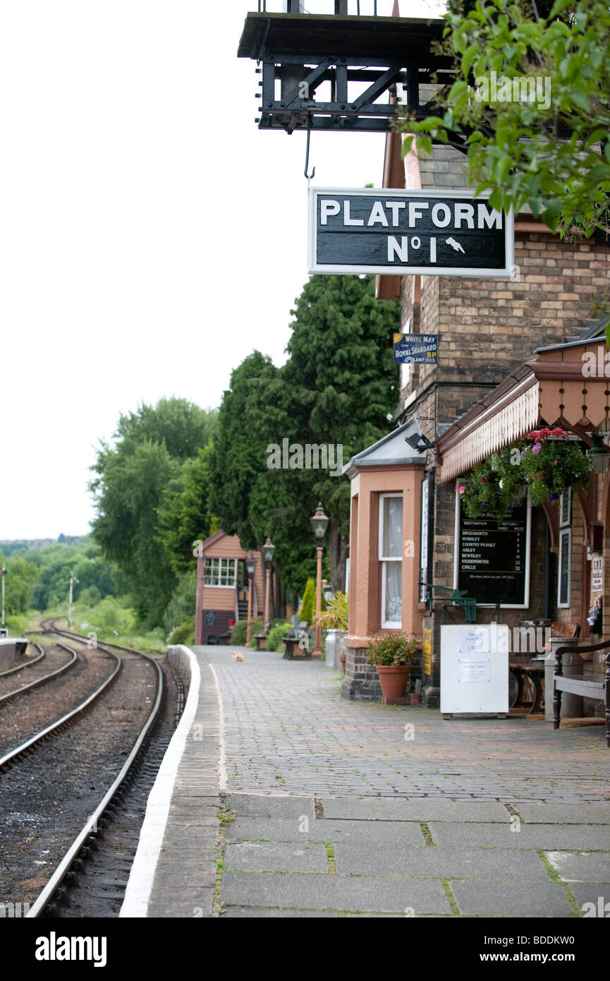Hampton Loade Station auf der Severn Valley Railway Shropshire Stockfoto