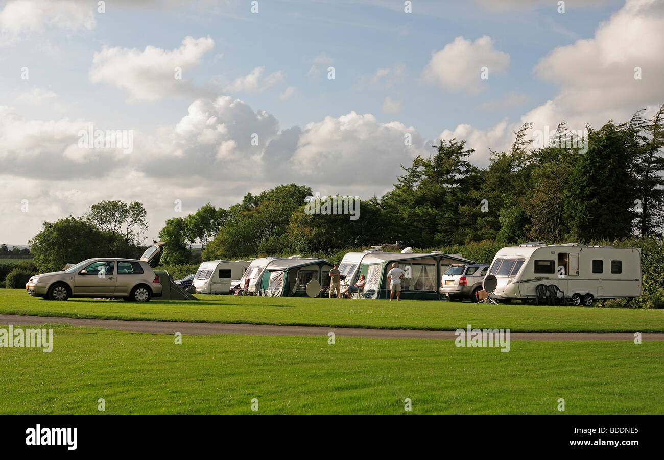 2488. Bodmin Camping & Caravan Club Campingplatz Stockfoto