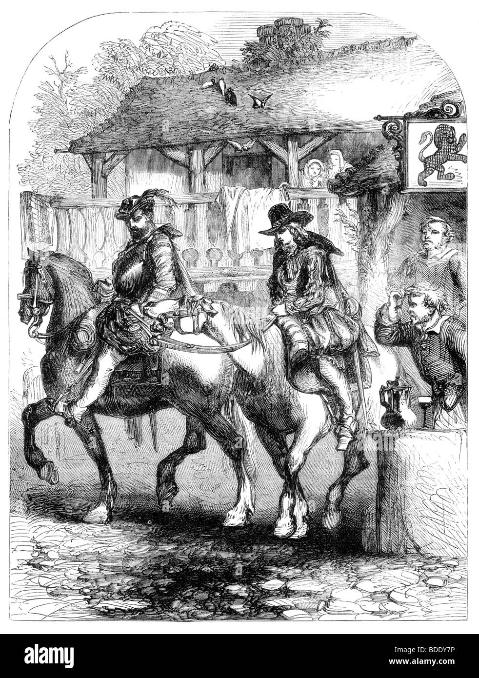 Der Flug von Isabella Stuart-Prätendenten auf den englischen Thron von Highgate, gekleidet in Männer Kleidung 1611 Stockfoto