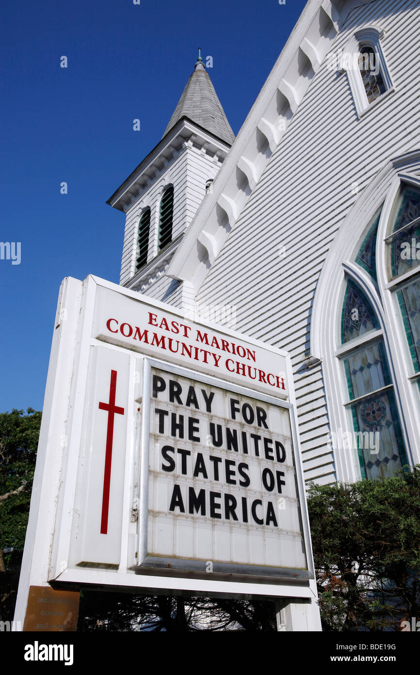 Kirche Nachricht, Ost Marion, Long Island, New York Stockfoto