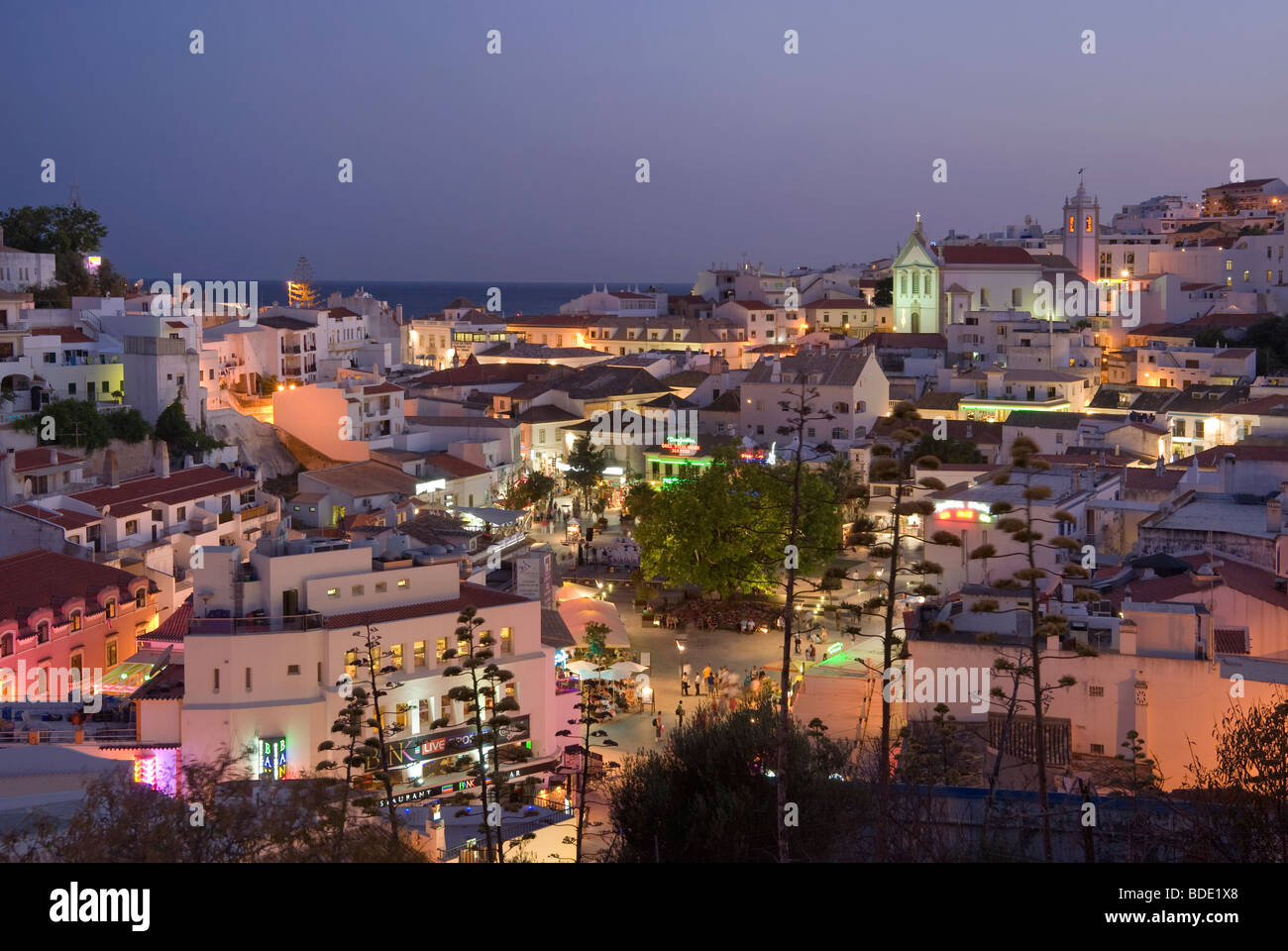 Portugal, Algarve, Albufeira, Abend Stockfoto