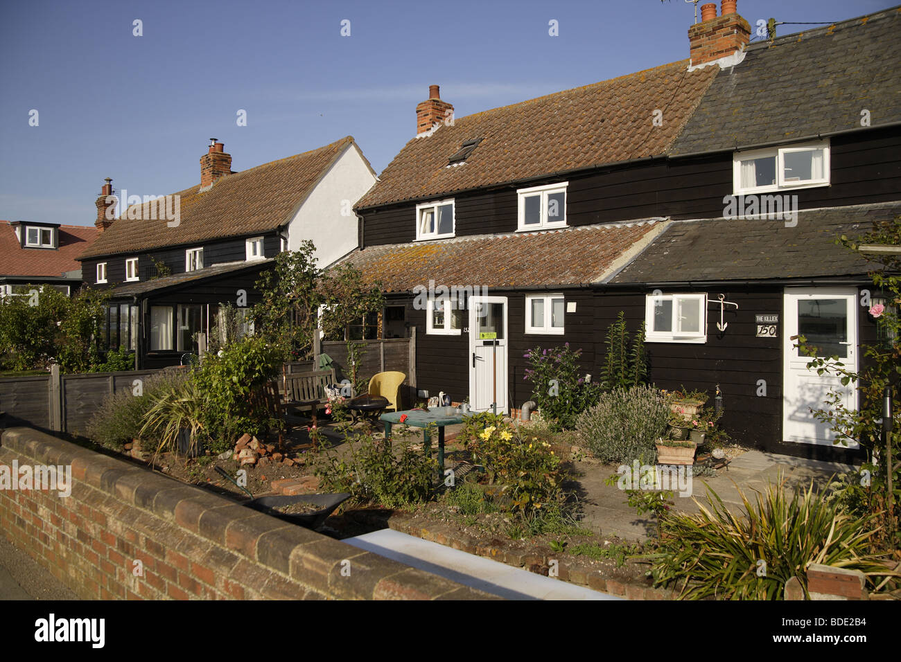 Mersea Isand Seafont, alten Gebaeuden & Gassen Stockfoto