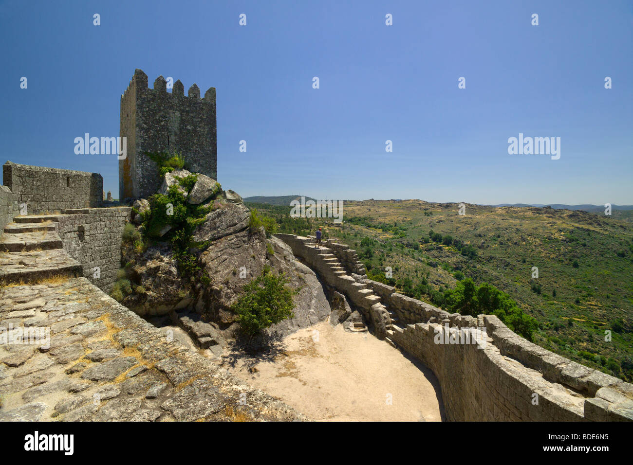 Zentral-Portugal, Beira Baixa, Sortelha Schloss Stockfoto
