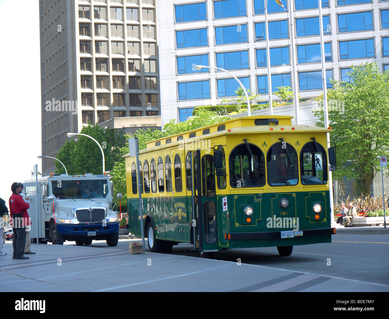 Reproduktion-o-Bus in die Stadt Vancouver in British Columbia Kanada Stockfoto