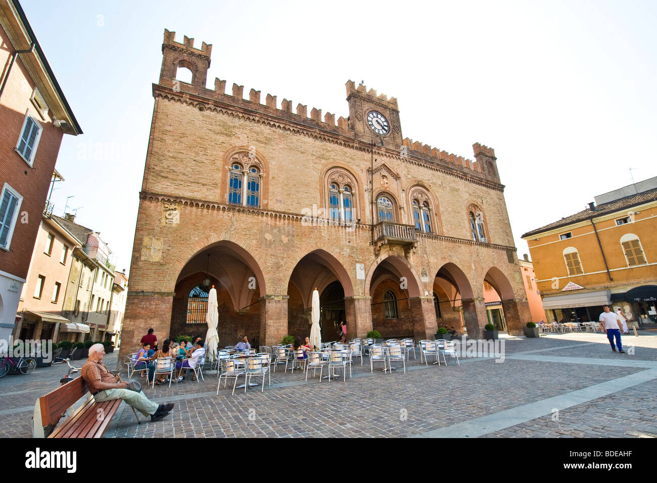 Altes Rathaus, Fidenza, Provinz von Parma, Italien Stockfoto
