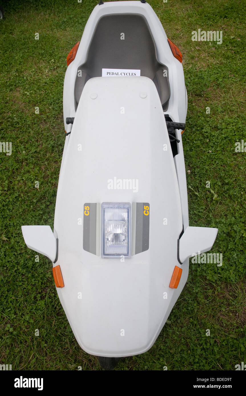 Sinclair C5 batteriebetriebene Fahrzeug auf Pickering Steam Fair Stockfoto