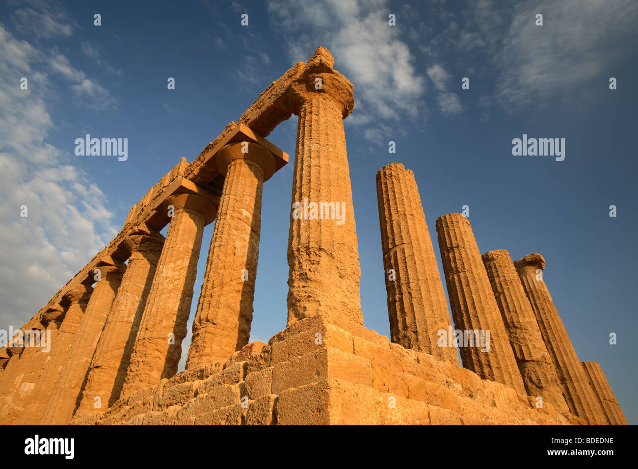 Tempel der Giunone, Valley of the Temples, Agrigento, Italien Stockfoto