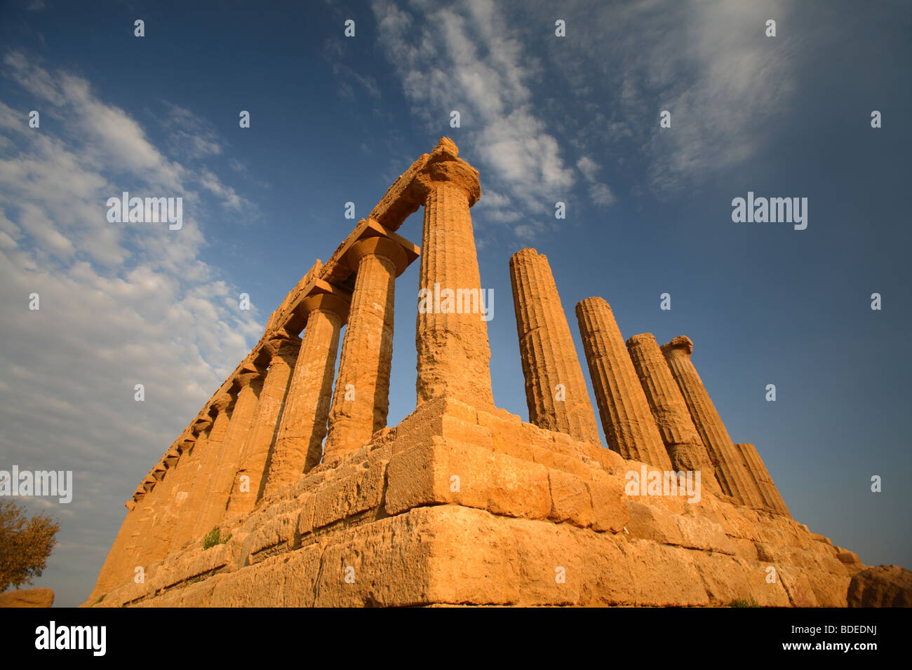 Tempel der Giunone, Valley of the Temples, Agrigento, Italien Stockfoto