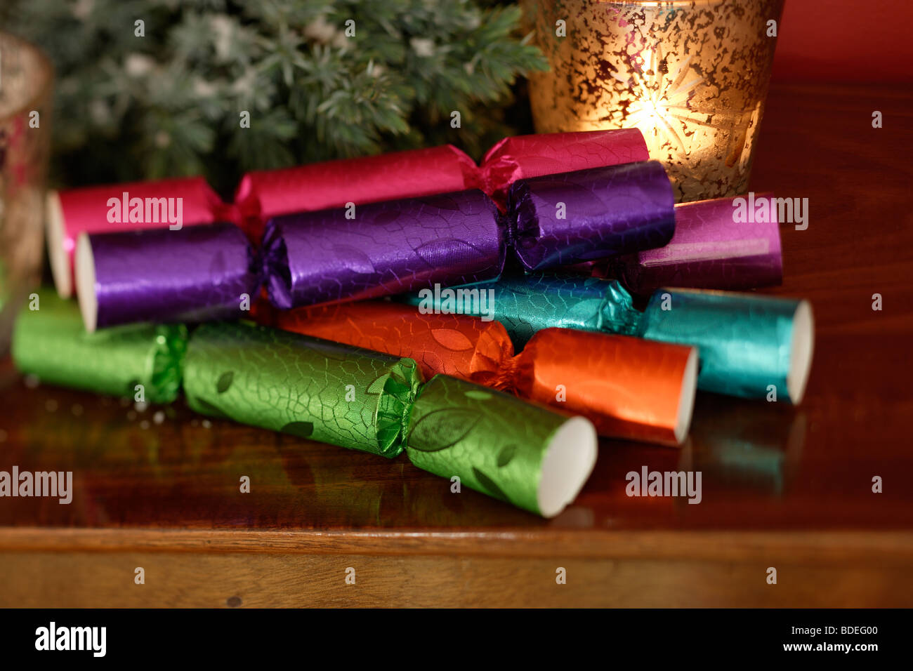 Mini Christmas Cracker Stockfoto