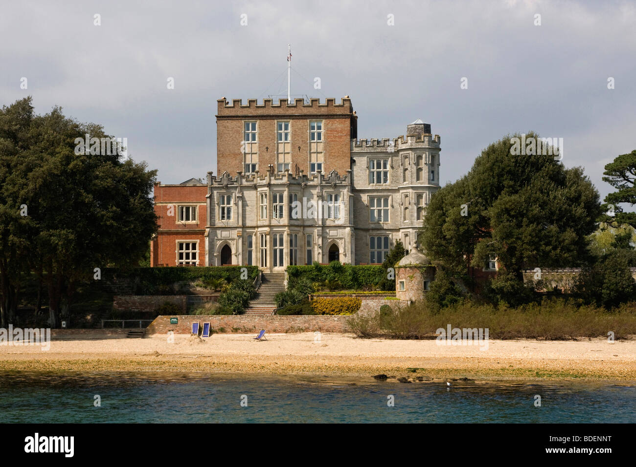 Brownsea Castle auf Brownsea Island im Hafen von Poole, Dorset, UK. Stockfoto