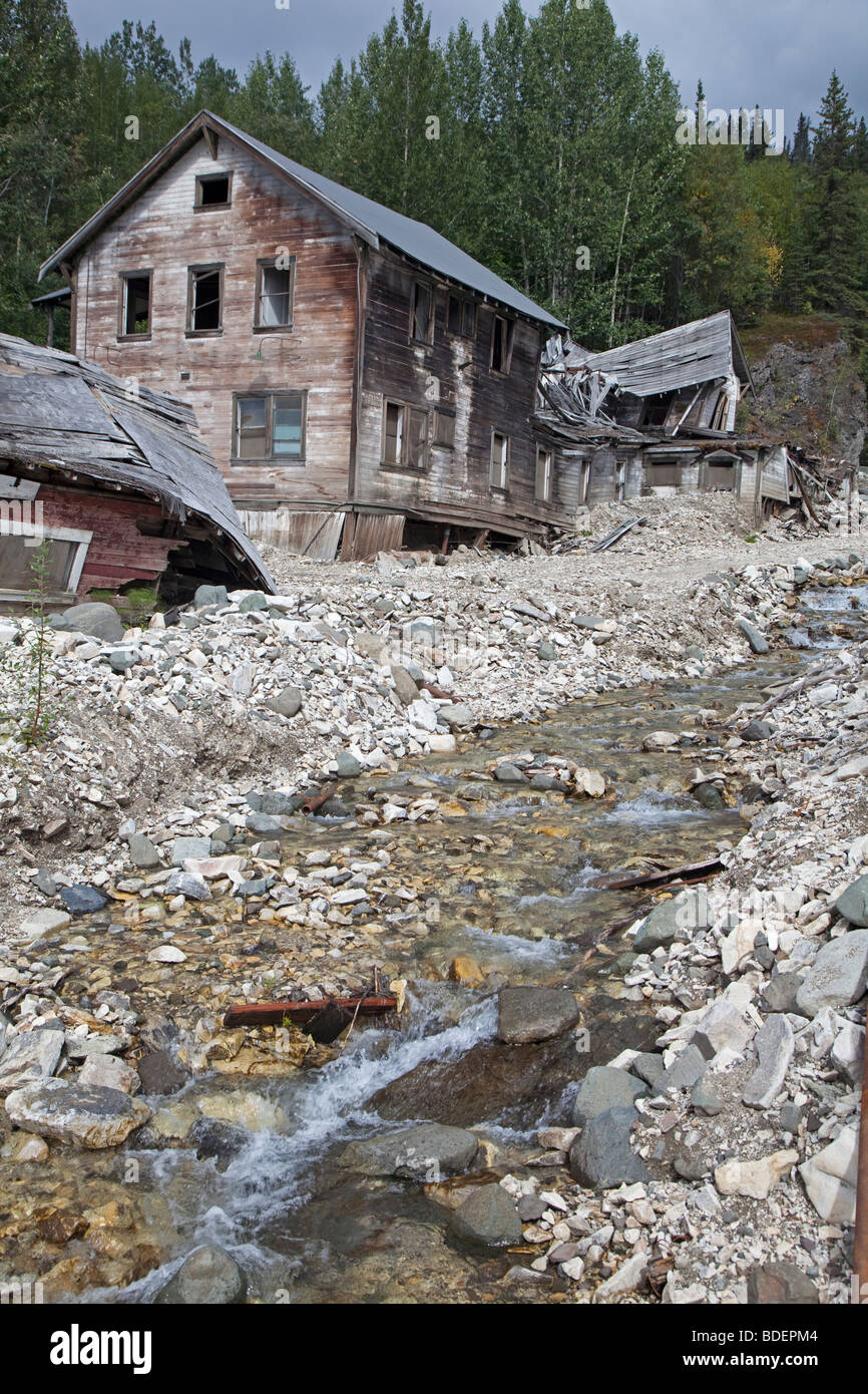 Historischen Kennecott Kupfer Mühlstadt in Wrangell-St.-Elias-Nationalpark Stockfoto