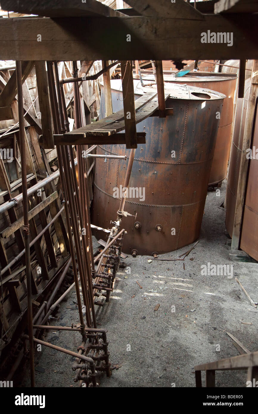 Historischen Kennecott Kupfer Mühle in Wrangell-St.-Elias-Nationalpark Stockfoto