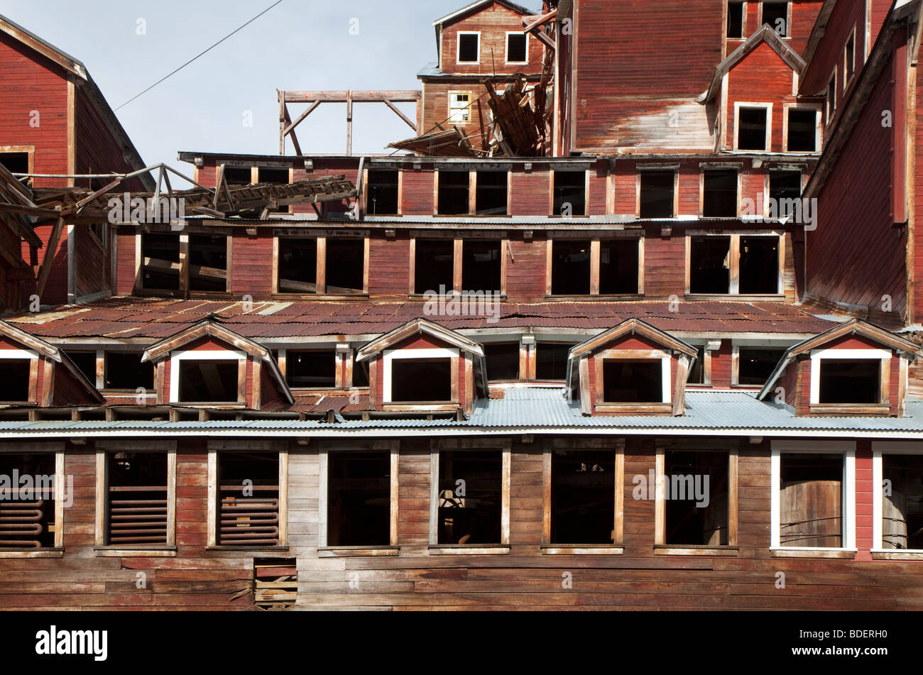 Historischen Kennecott Kupfer Mühle in Wrangell-St.-Elias-Nationalpark Stockfoto