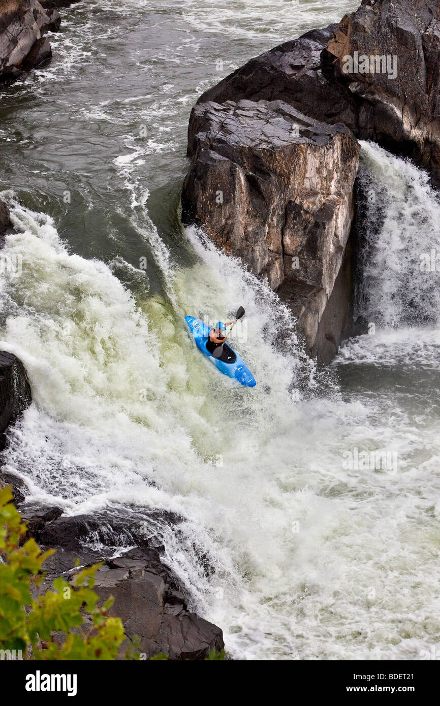 Laufen Sie die Great Falls des Potomac River. Sie sind die steilsten und spektakulärsten Falllinie Stromschnellen aller Flüsse in den USA Stockfoto